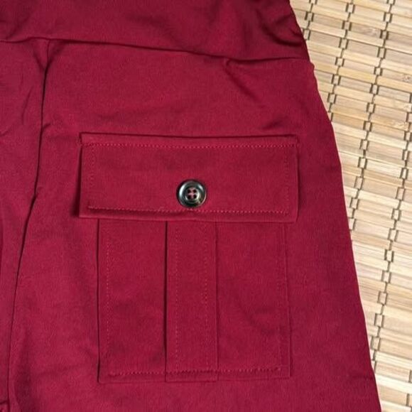 Red Cargo Leggings - Picture 4 of 4